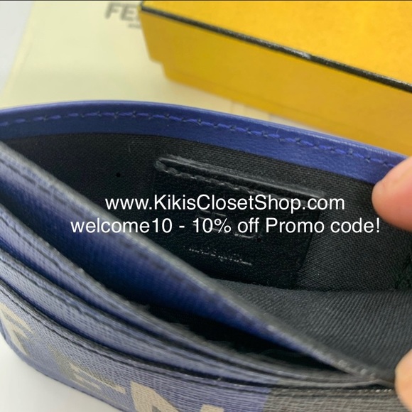 ❤️SOLD❤️🍀Fendi Vocabulary Leather Card Case - Picture 3 of 6
